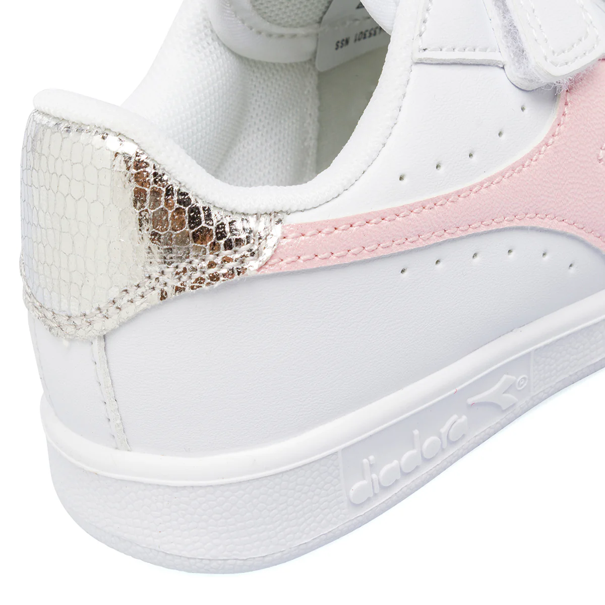 Sneakers Primi passi bianche e rosa da Bambina con strappo Diadora - Image 5