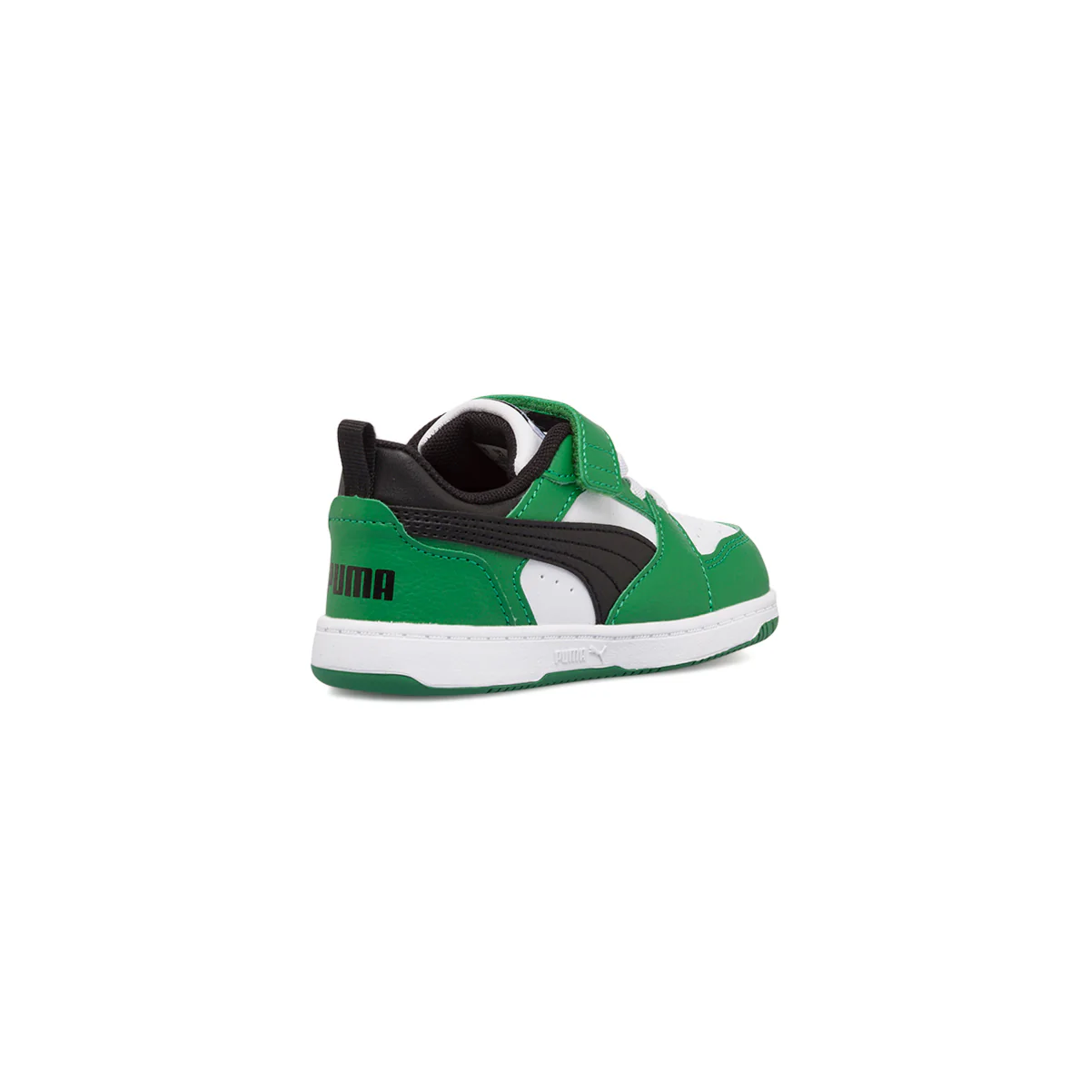 Sneakers primi passi bianche e verdi da bambino Puma Rebound V6 Lo AC+ Inf - Image 3
