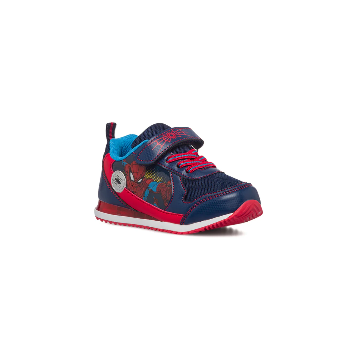 Sneakers primi passi blu con luci nella suola Spiderman - Image 2