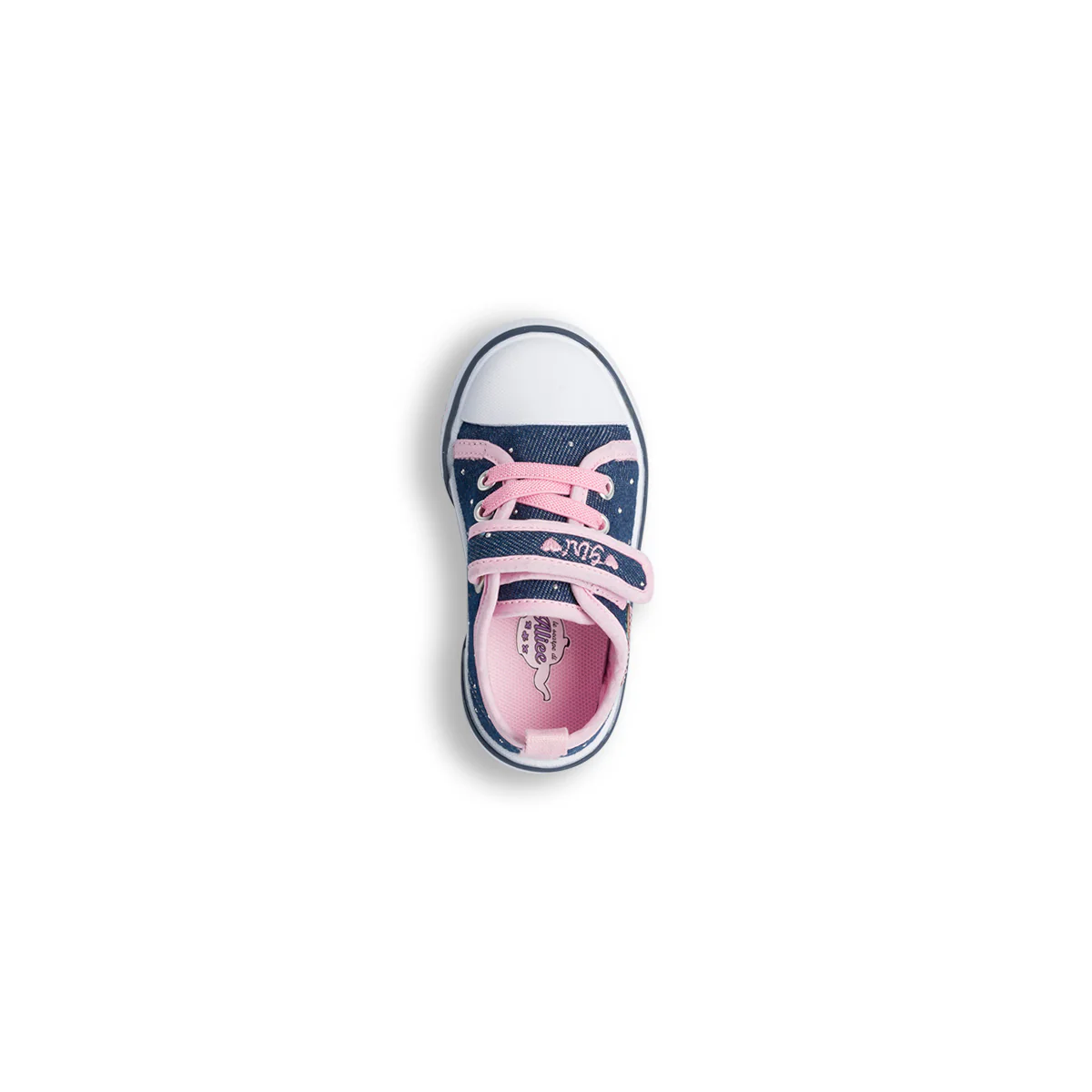 Sneakers primi passi blu da bambina con cuore rosa glitterato Le scarpe di Alice - Image 5