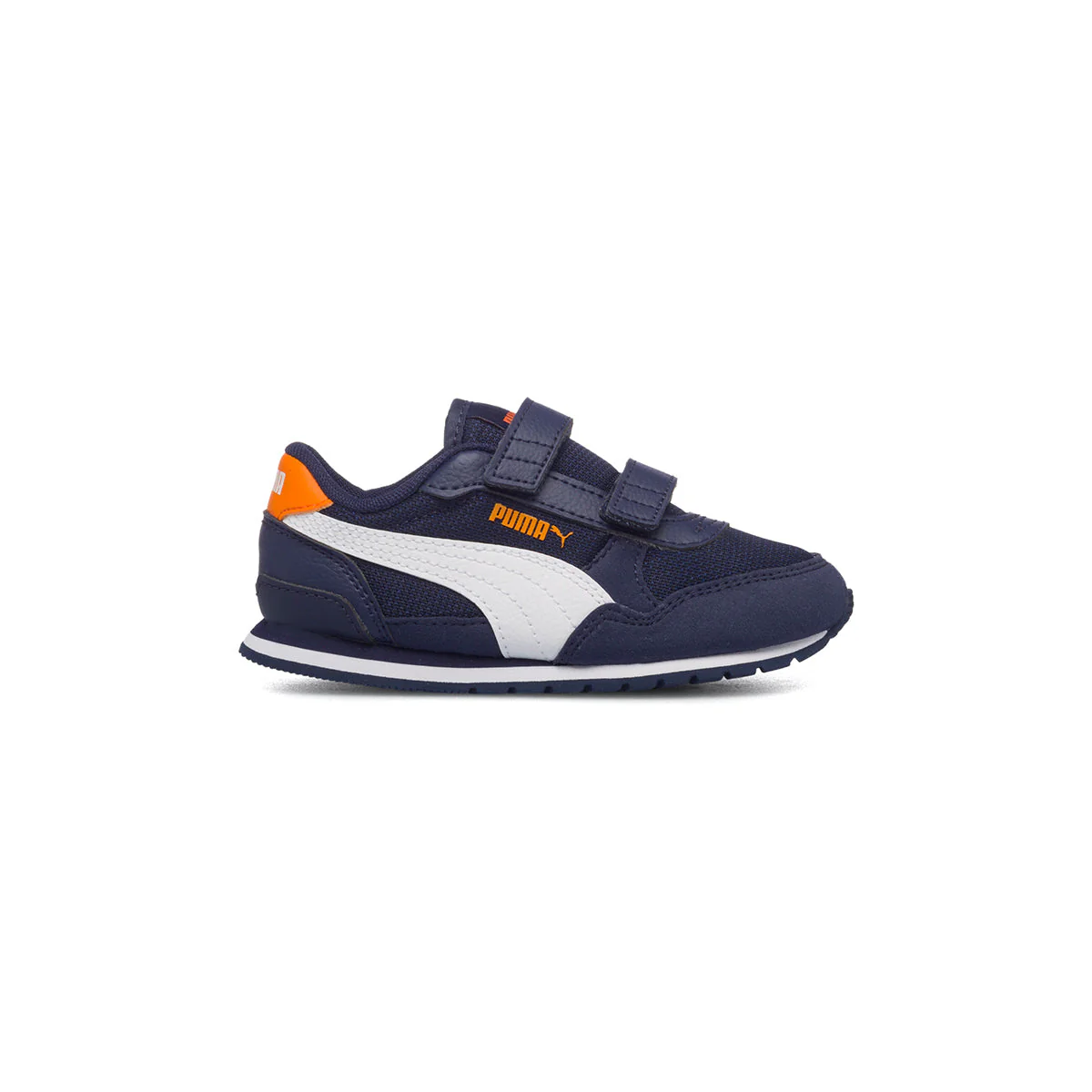 Sneakers primi passi blu da bambino con dettagli arancioni Puma ST Runner v3 Mesh V Inf