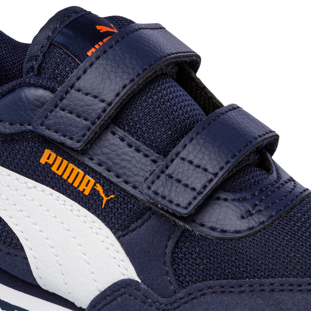 Sneakers primi passi blu da bambino con dettagli arancioni Puma ST Runner v3 Mesh V Inf - Image 13