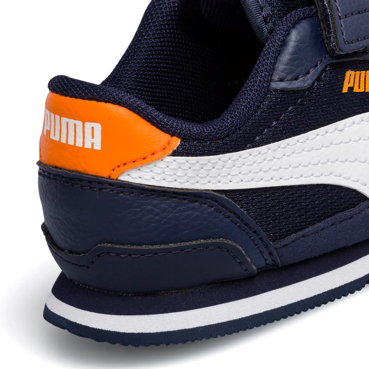 Sneakers primi passi blu da bambino con dettagli arancioni Puma ST Runner v3 Mesh V Inf - Image 14