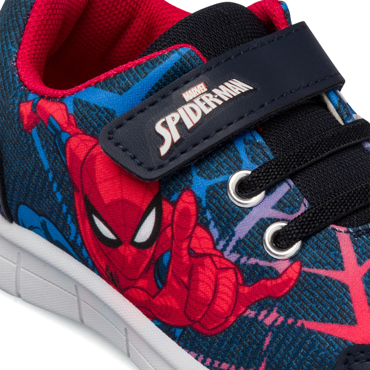 Sneakers primi passi blu da bambino con logo Spiderman - Image 6