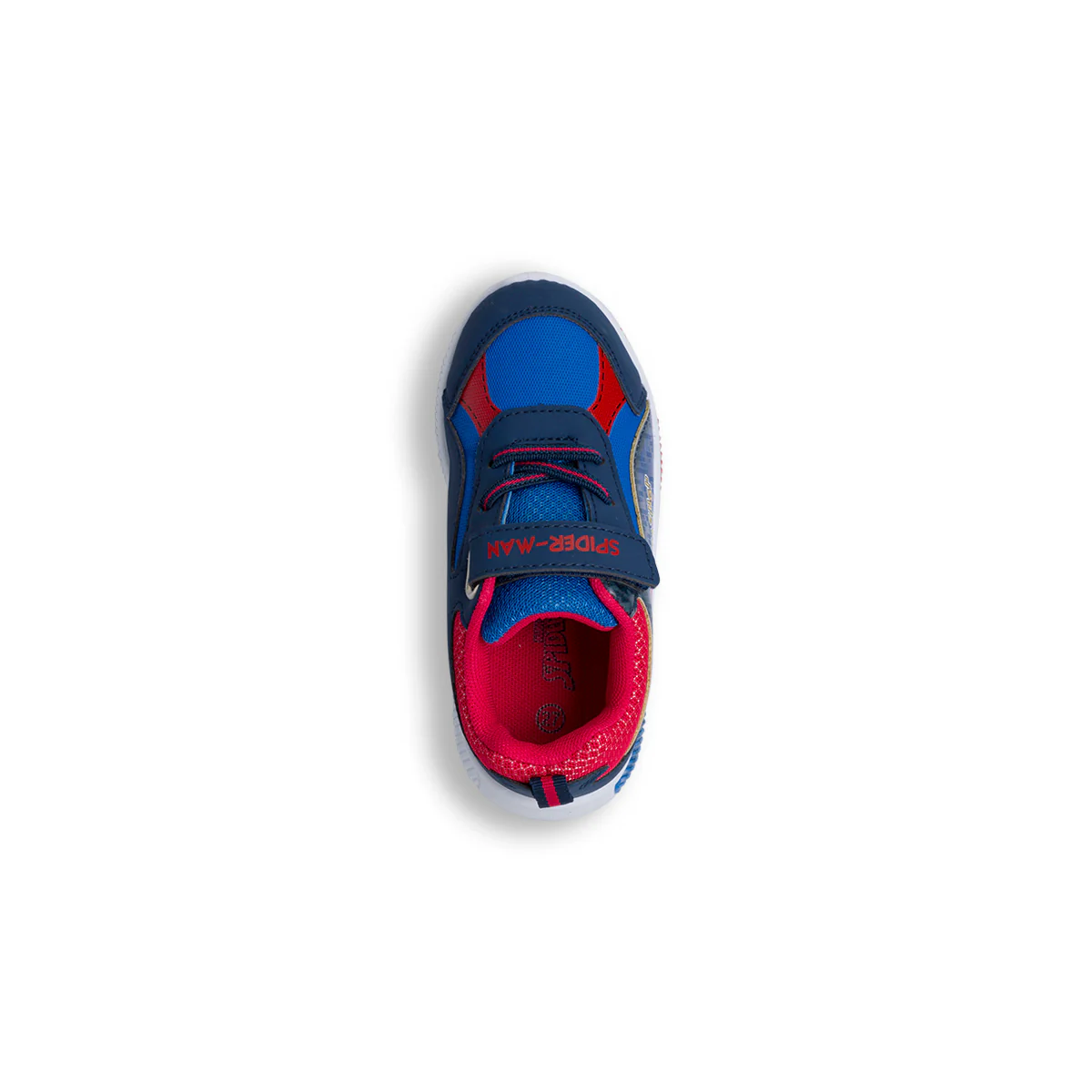 Sneakers primi passi blu da bambino con luci e stampa Spiderman - Image 7