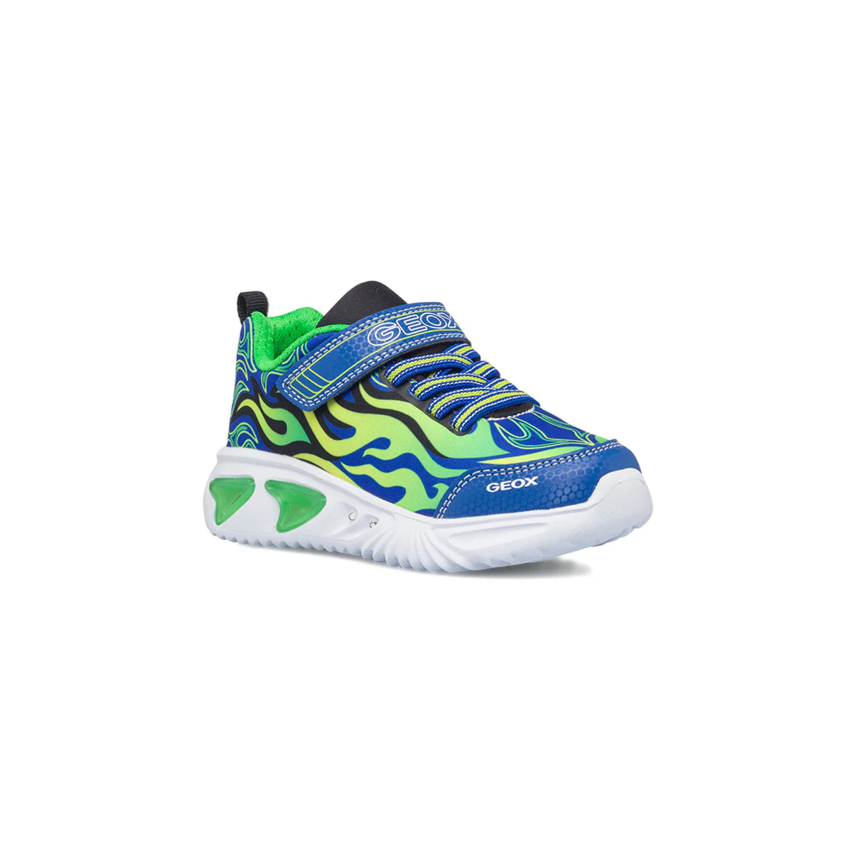 Sneakers primi passi blu da bambino con luci nella suola Geox Assister - Image 2