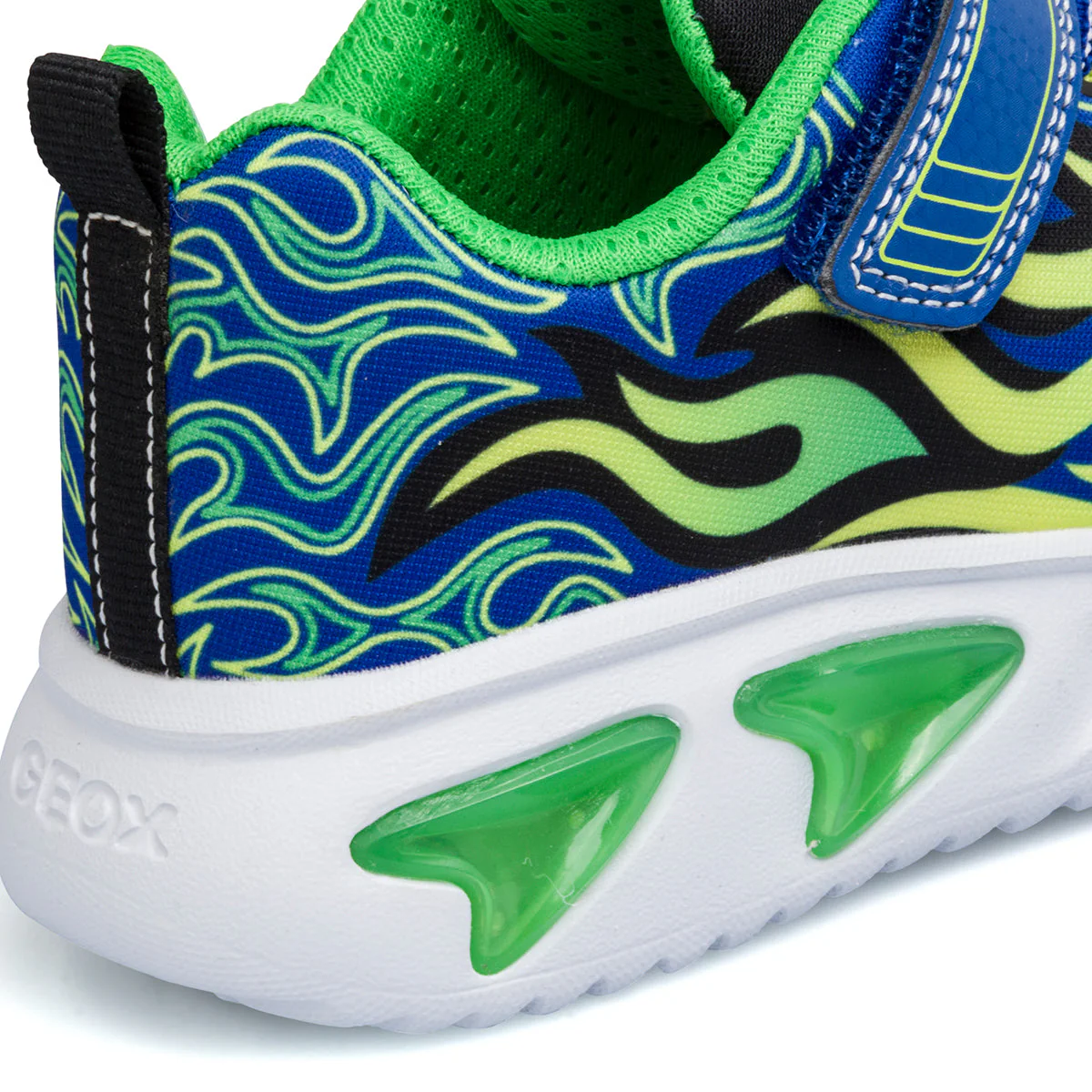 Sneakers primi passi blu da bambino con luci nella suola Geox Assister - Image 6