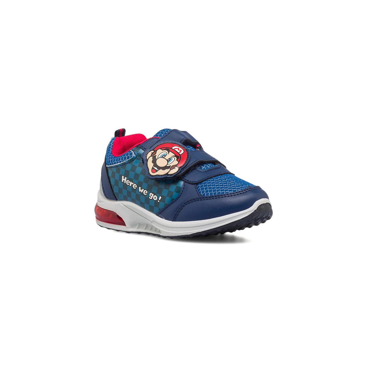 Sneakers primi passi blu da bambino con luci Super Mario - Image 2