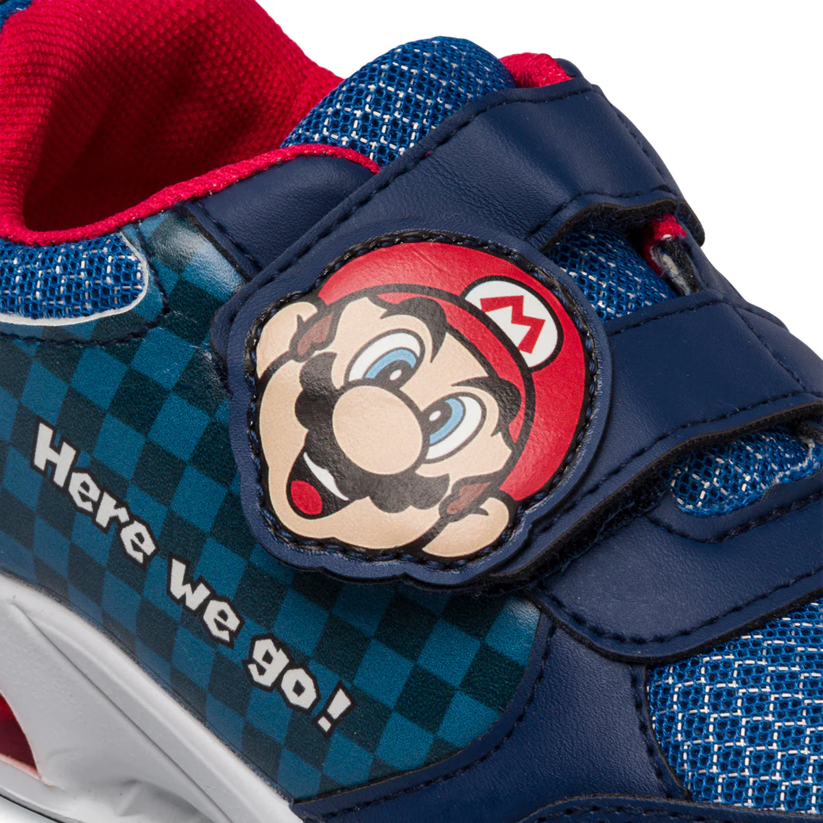 Sneakers primi passi blu da bambino con luci Super Mario - Image 5