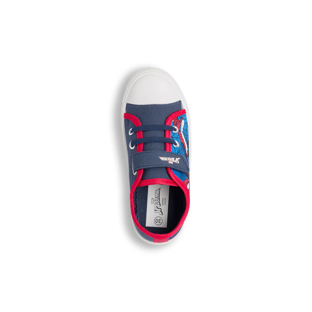 Sneakers primi passi blu da bambino con stampa Spiderman - Image 5