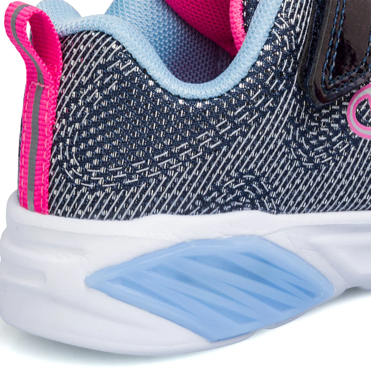 Sneakers primi passi blu e fucsia da bambina con luci nella suola Champion Wave PS - Image 6