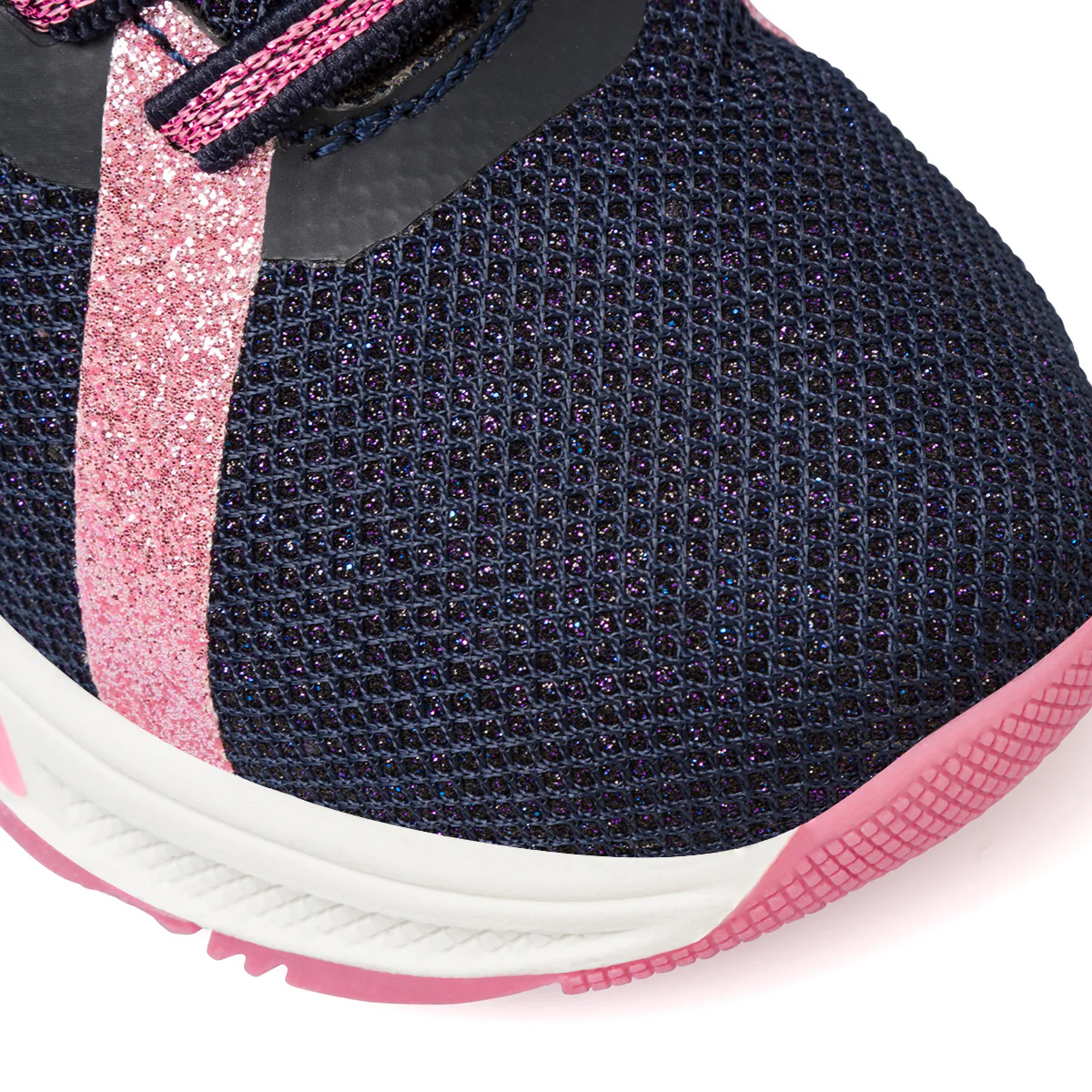 Sneakers primi passi blu e rosa da bambina con glitter e luci nella suola Nautica - Image 5
