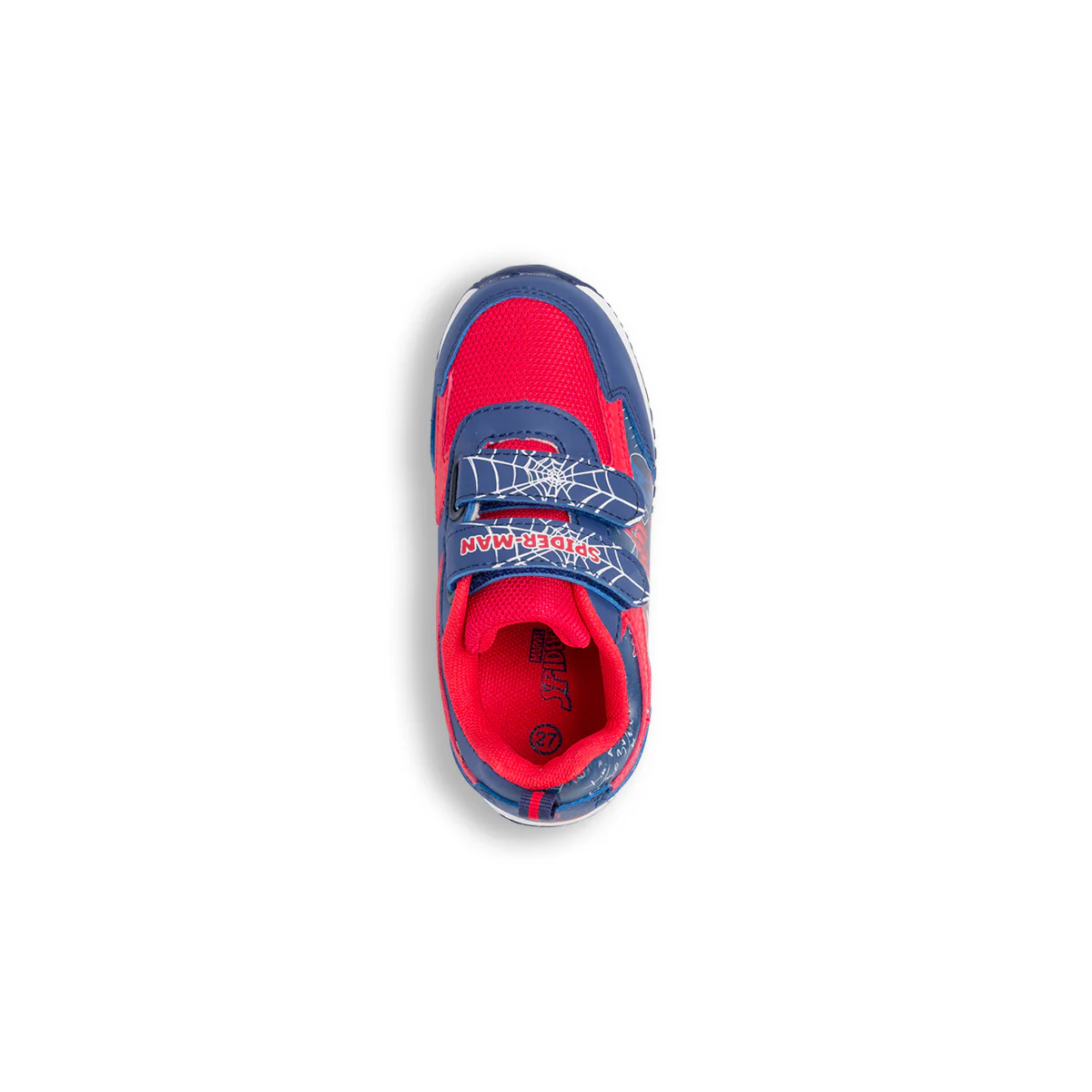 Sneakers primi passi blu e rosse da bambino con luci e con stampa Spiderman - Image 5