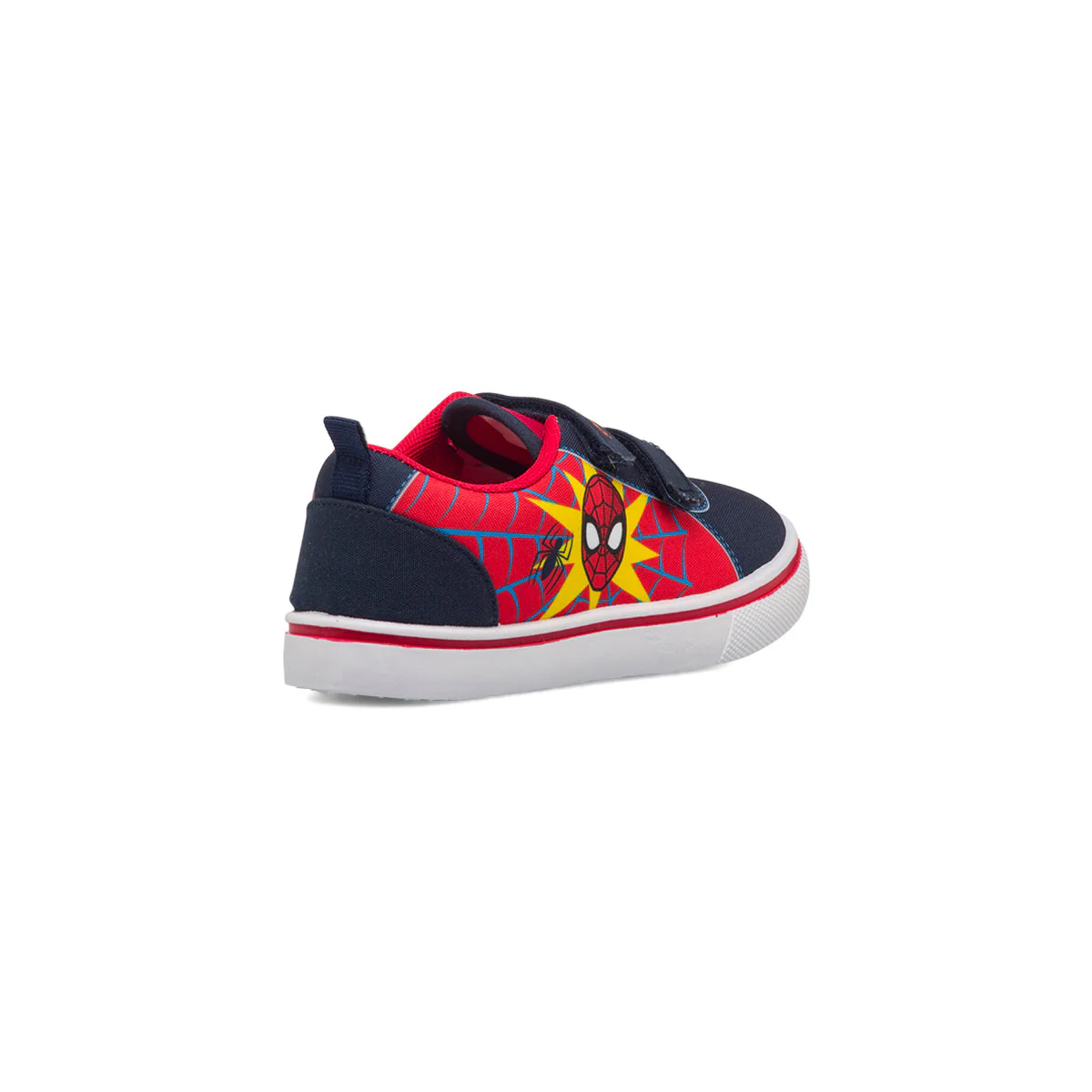 Sneakers primi passi blu e rosse da bambino con stampa Spiderman - Image 3