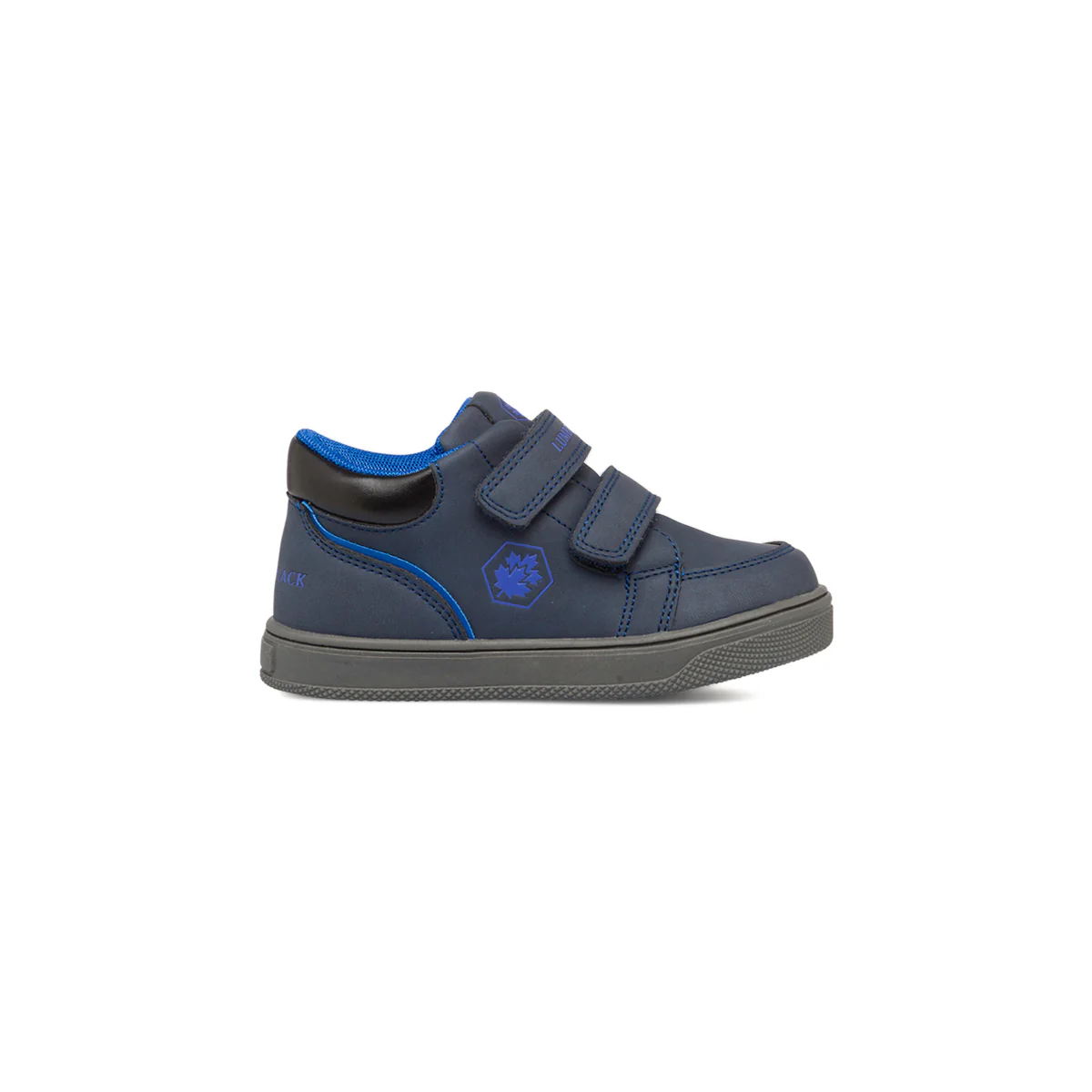 Sneakers primi passi blu scuro da bambino con doppio velcro Lumberjack Moby