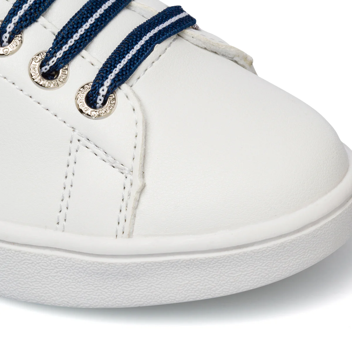 Sneakers primi passi da bambina bianche con dettagli glitterati Benetton Star - Image 10