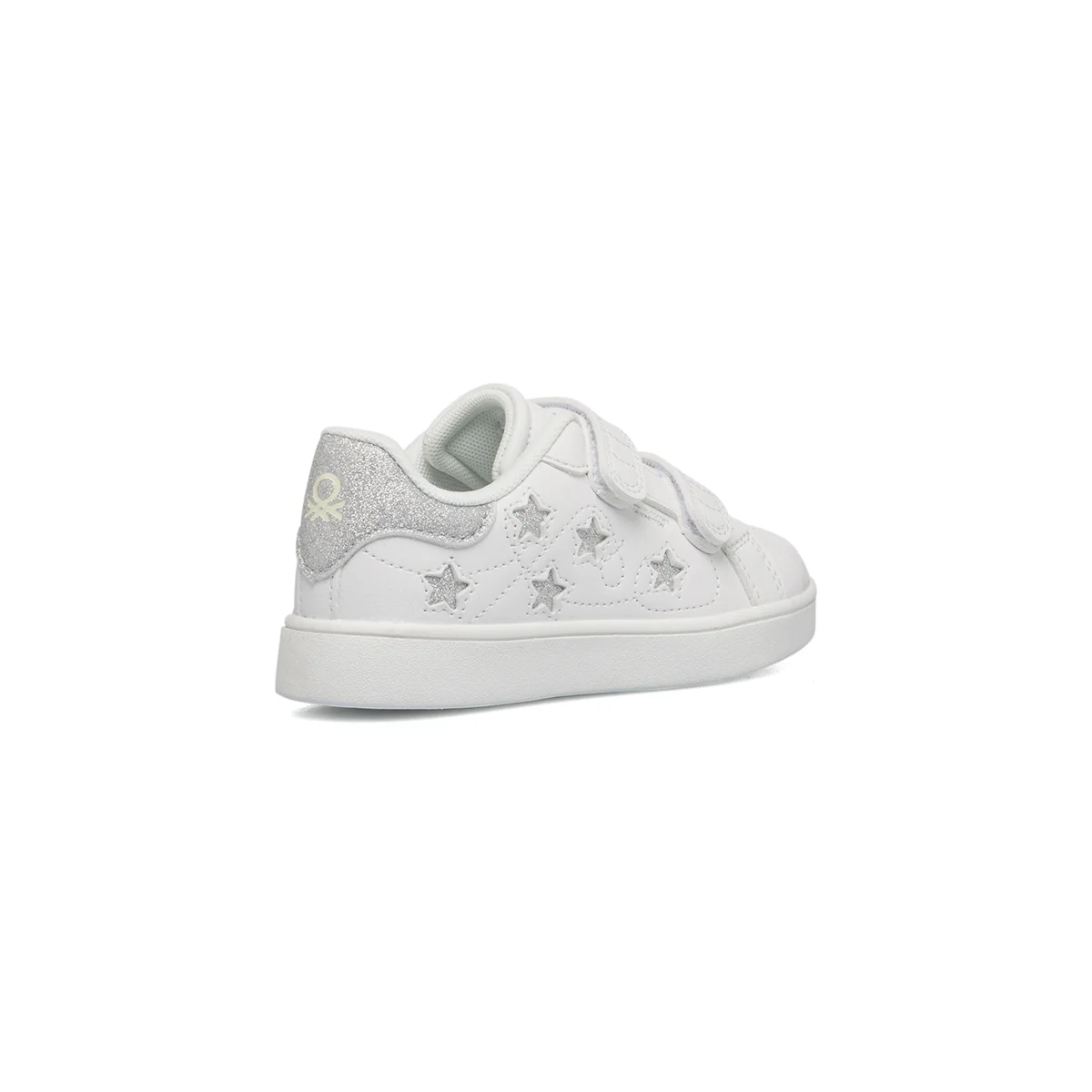 Sneakers primi passi da bambina bianche con dettagli glitterati Benetton Star - Image 12