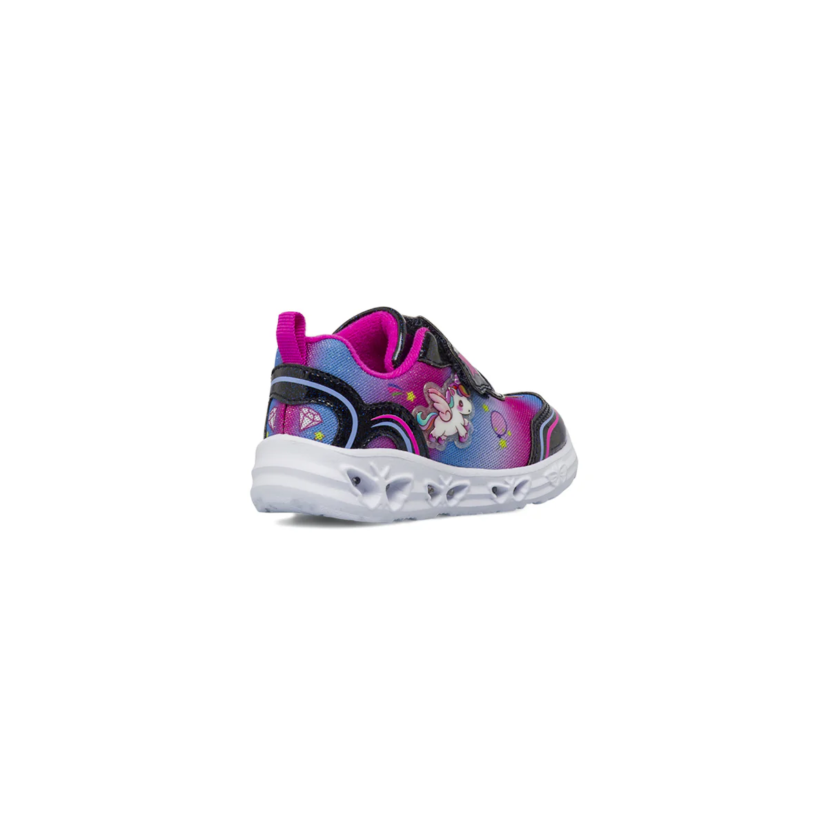 Sneakers Primi passi da bambina fucsia con unicorno e luci Le scarpe di Alice - Image 3