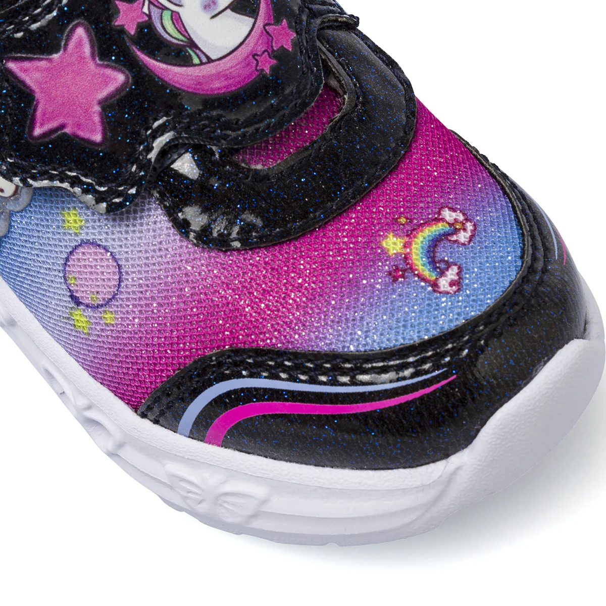 Sneakers Primi passi da bambina fucsia con unicorno e luci Le scarpe di Alice - Image 4