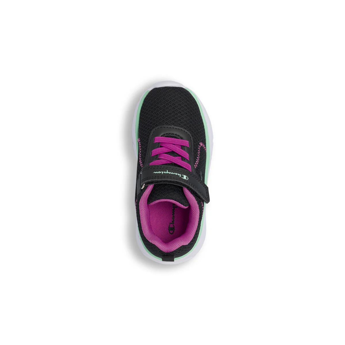 Sneakers primi passi da Bambina nere in mesh con strappo Champion - Image 6