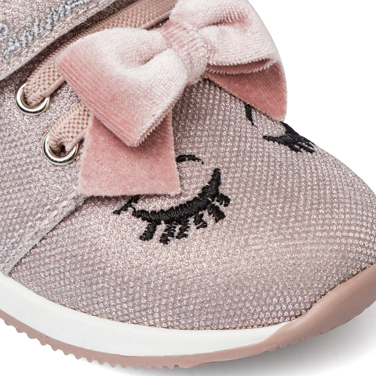 Sneakers primi passi da bambina rosa scuro con glitter e fiocco Chicco Fionnery - Image 5