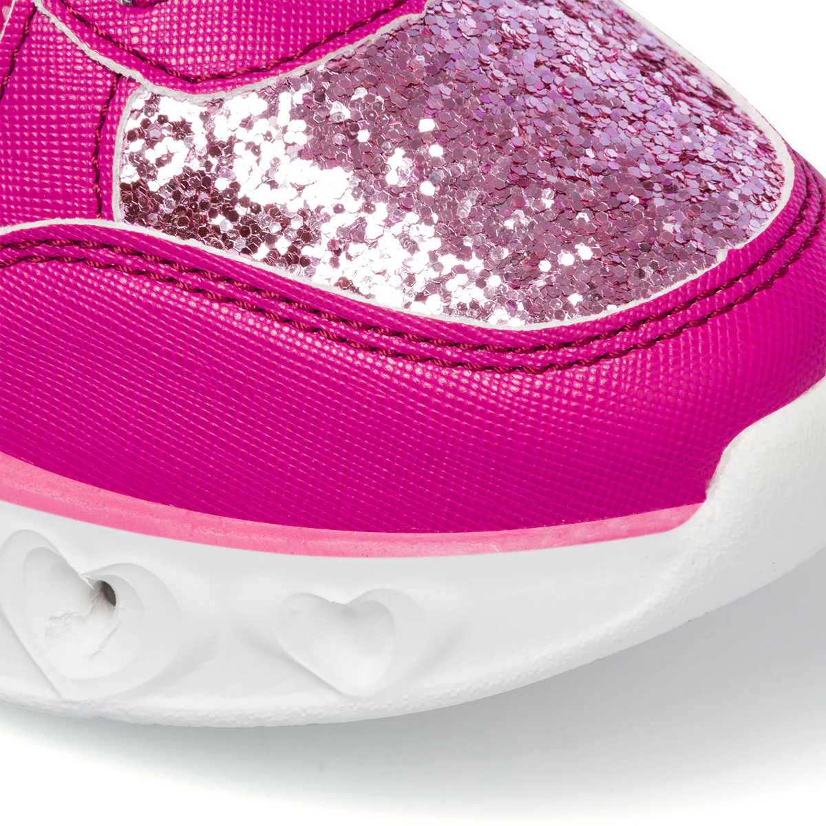 Sneakers primi passi fucsia da bambina con luci nella suola e stampa unicorno - Image 10