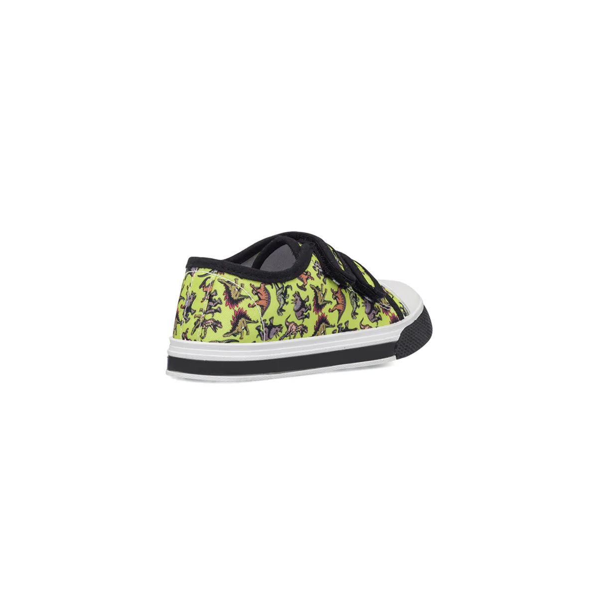 Sneakers primi passi gialle da bambino con luci nella suola e stampa Dinosauri - Image 3
