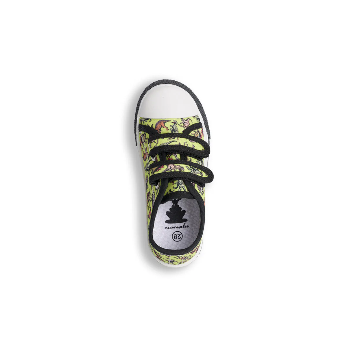 Sneakers primi passi gialle da bambino con luci nella suola e stampa Dinosauri - Image 6