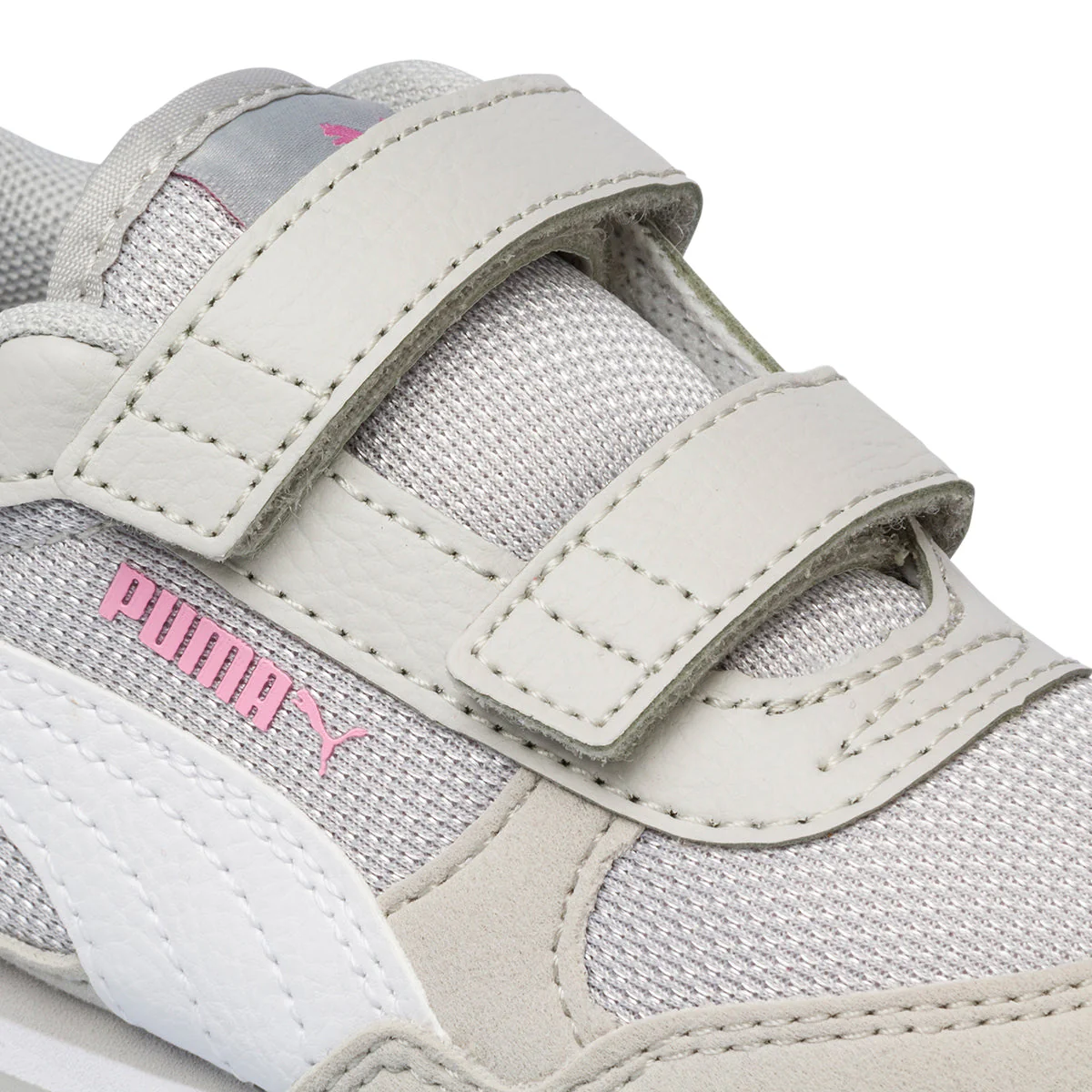 Sneakers primi passi grigie da bambina con dettagli rosa Puma ST Runner v3 Mesh V Inf - Image 6