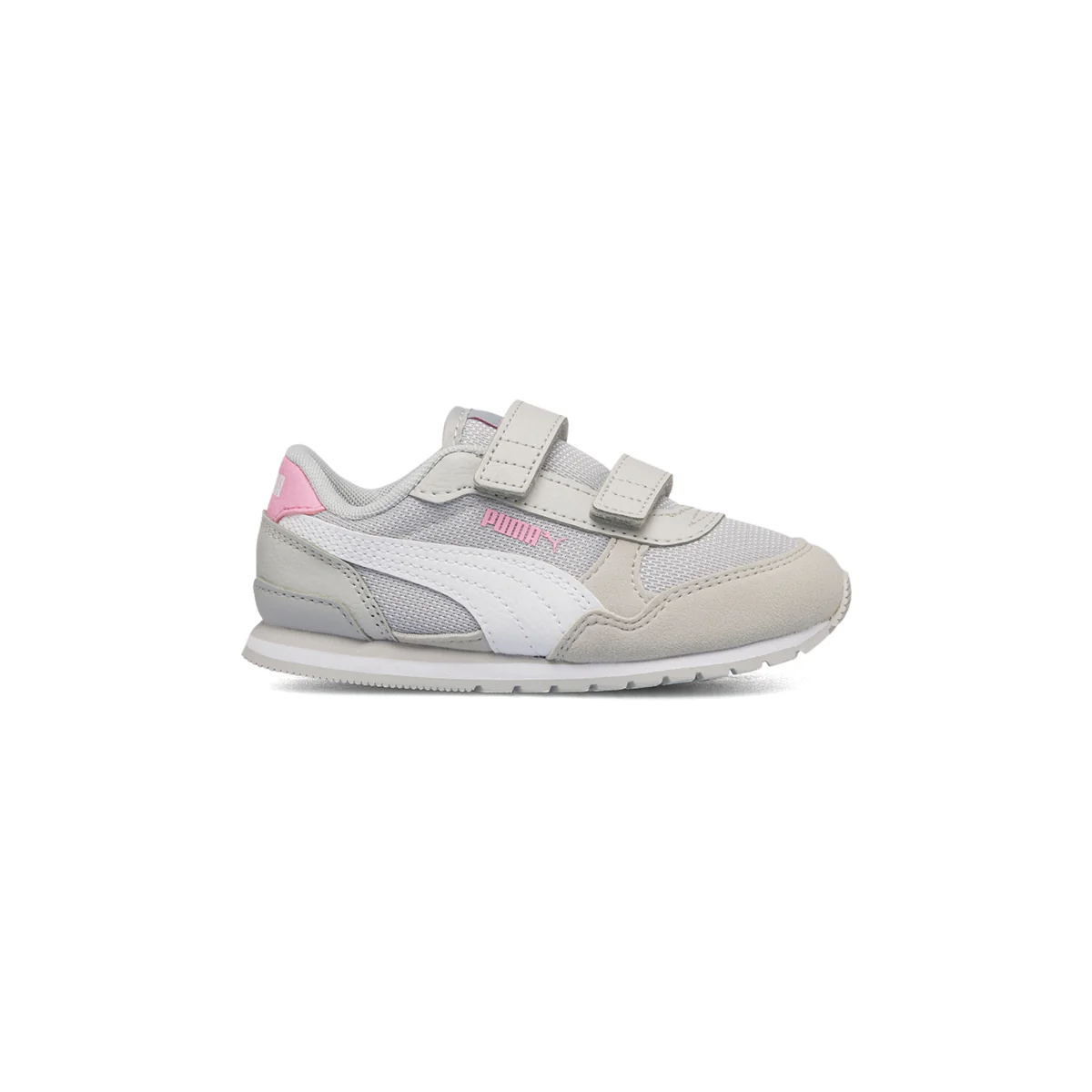 Sneakers primi passi grigie da bambina con dettagli rosa Puma ST Runner v3 Mesh V Inf - Image 8