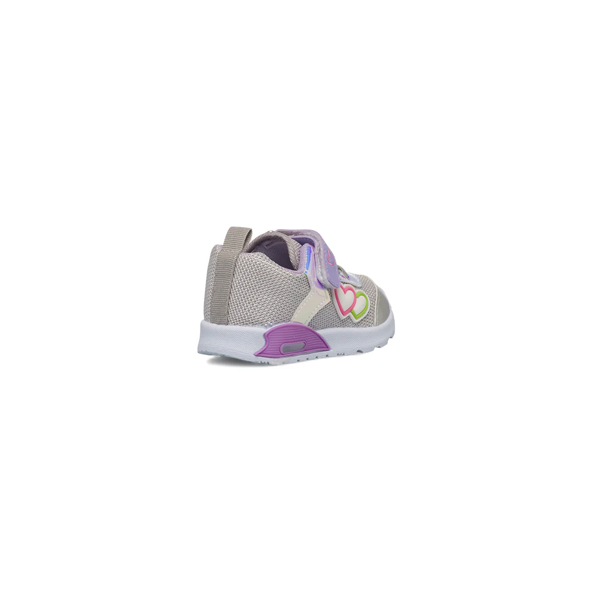 Sneakers primi passi grigie da bambina con luci nella suola Jog - Image 8