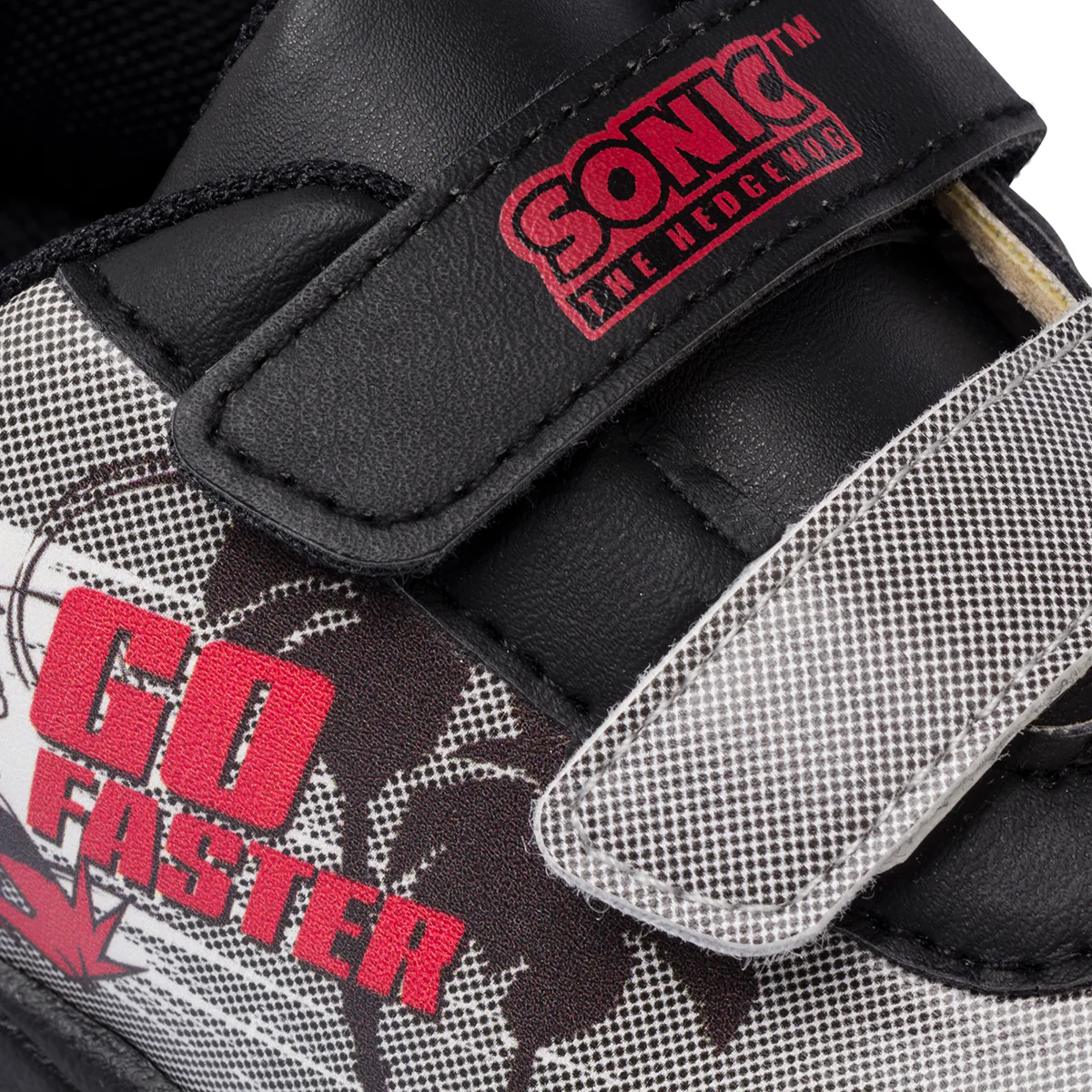 Sneakers primi passi grigie da bambino con luci nella suola e stampa Sonic - Image 7