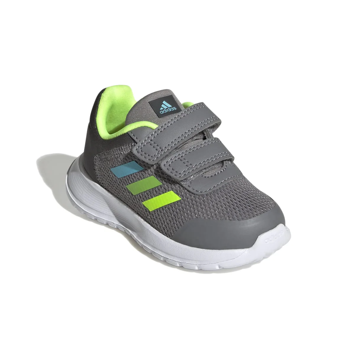 Sneakers primi passi grigie da bambino con strisce multicolore adidas Tensaur Run 2.0 CF - Image 4