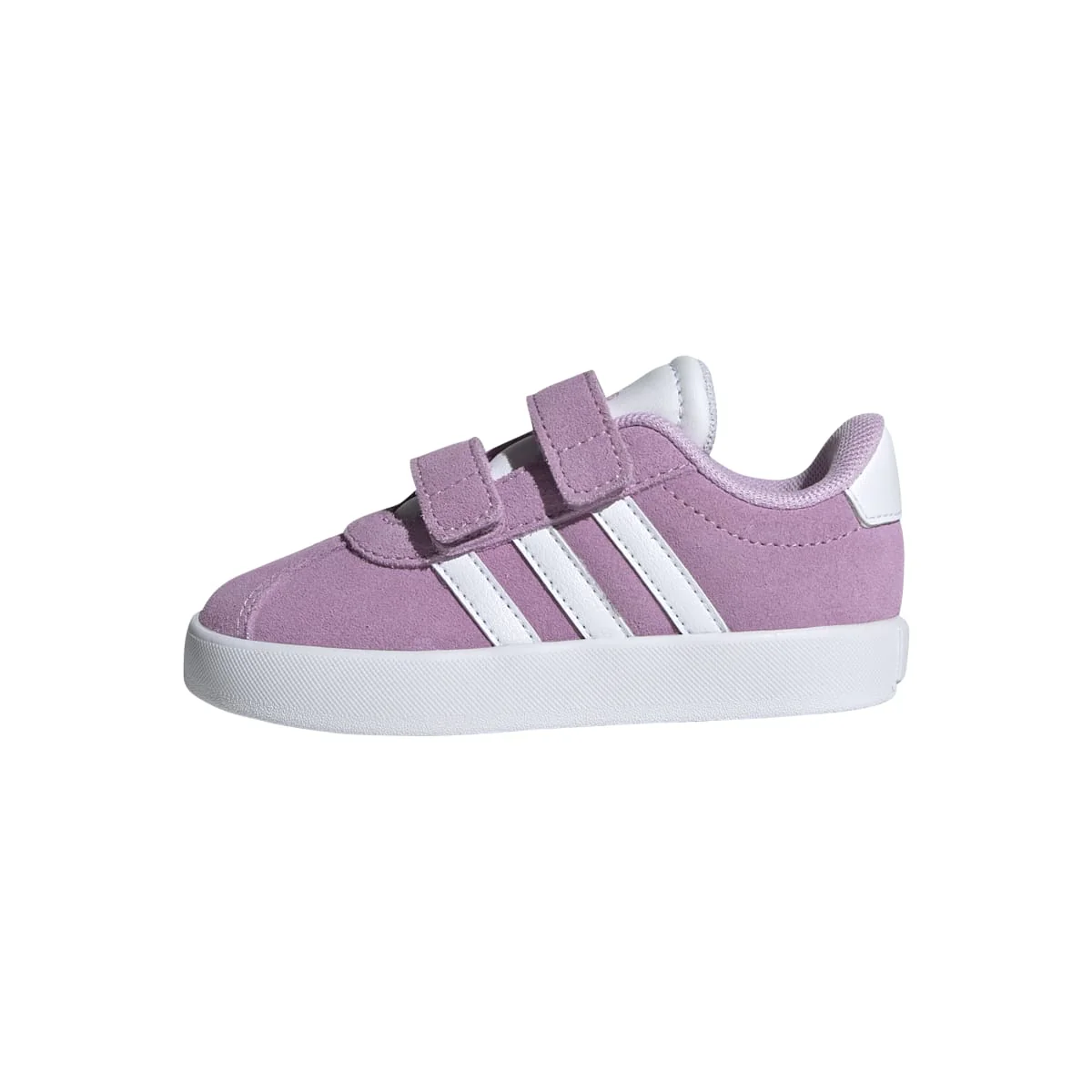 Sneakers primi passi lilla da bambina con strisce bianche adidas VL Court 3.0 CF I - Image 2