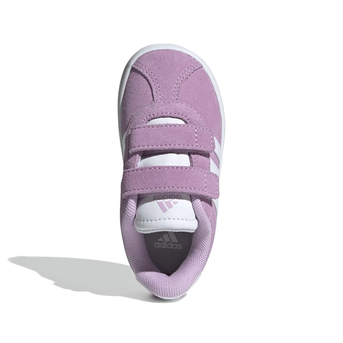 Sneakers primi passi lilla da bambina con strisce bianche adidas VL Court 3.0 CF I - Image 3