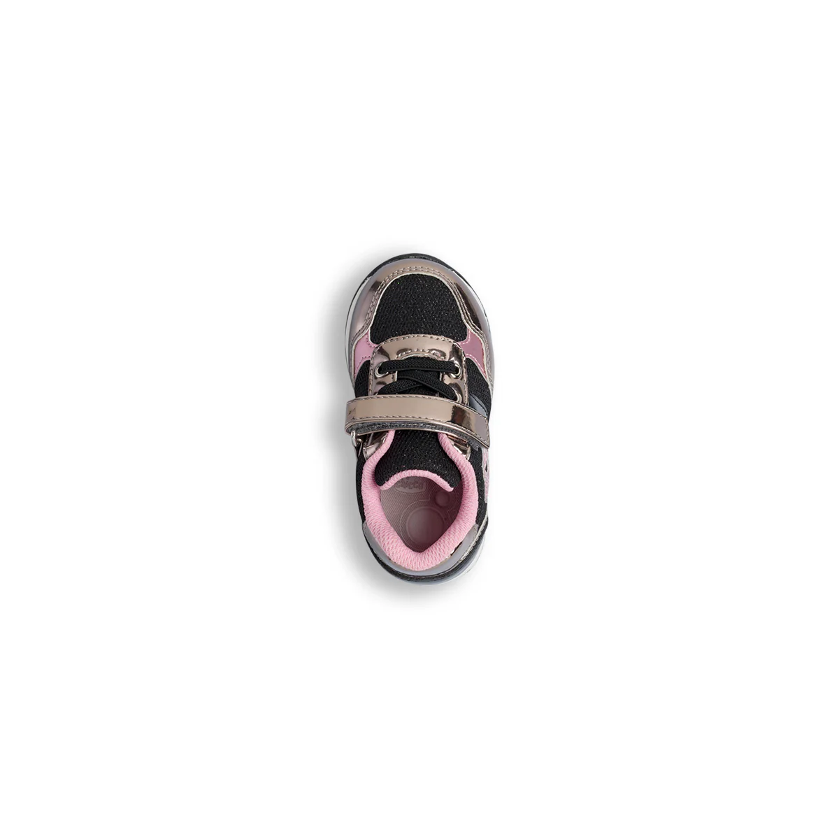 Sneakers primi passi nere da bambina con glitter e dettagli laminati Chicco Favorita - Image 7