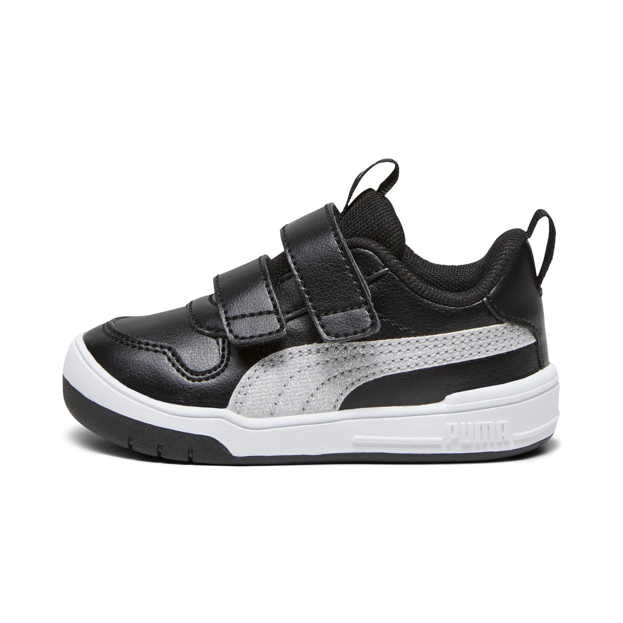Sneakers primi passi nere da bambino con doppio velcro Puma Multiflex Glitz FS V Inf - Image 3