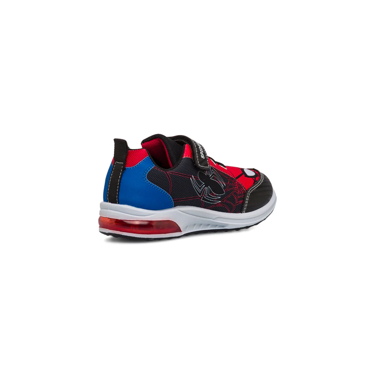 Sneakers primi passi nere da bambino con luci nella suola e logo Spiderman - Image 3
