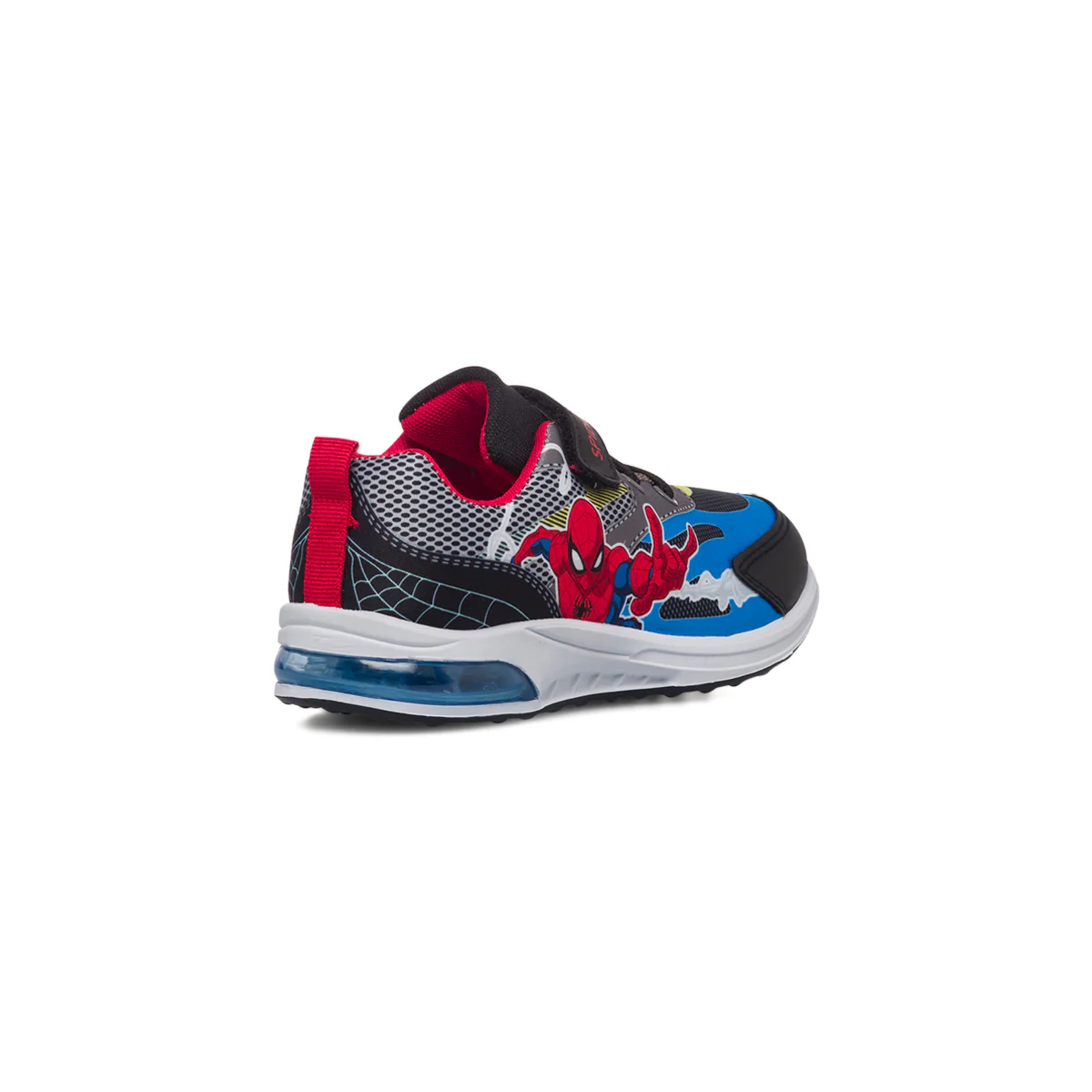 Sneakers primi passi nere e blu da bambino con luci nella suola Spiderman - Image 3