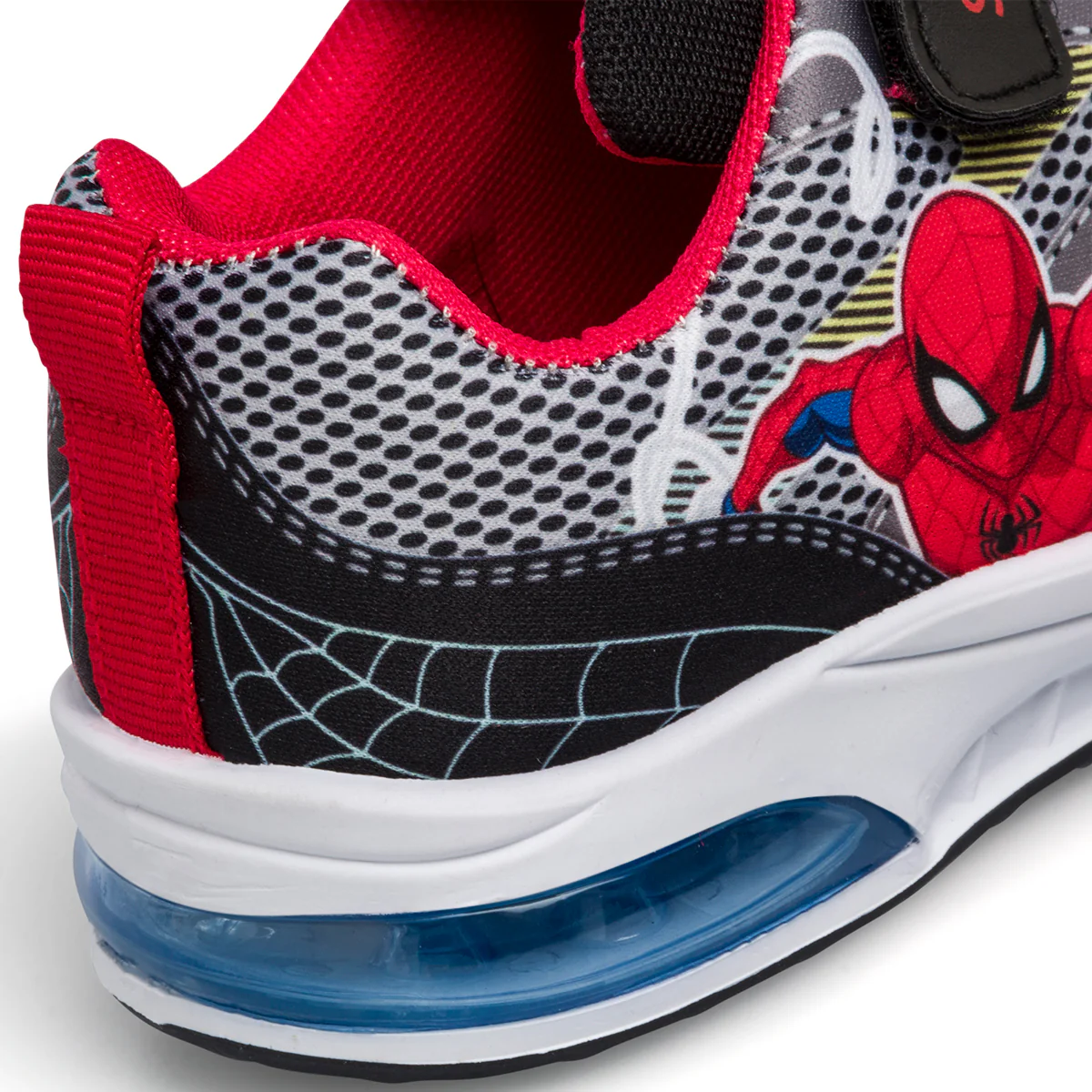 Sneakers primi passi nere e blu da bambino con luci nella suola Spiderman - Image 7
