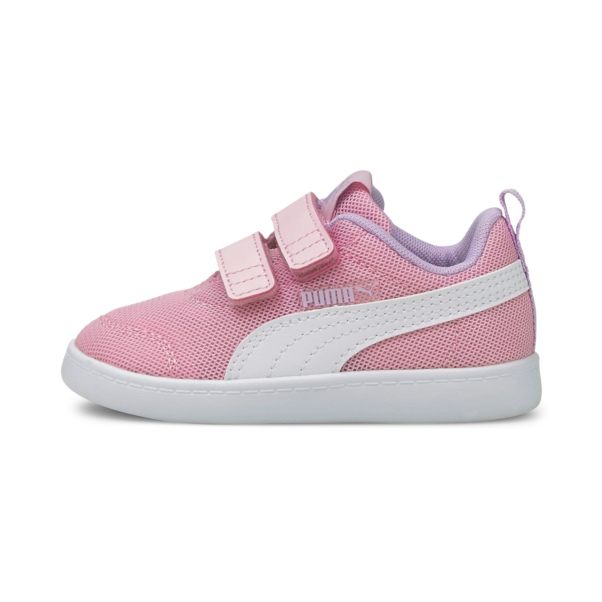 Sneakers primi passi rosa da bambina con doppio velcro Puma Courtflex v2 Mesh V Inf - Image 2