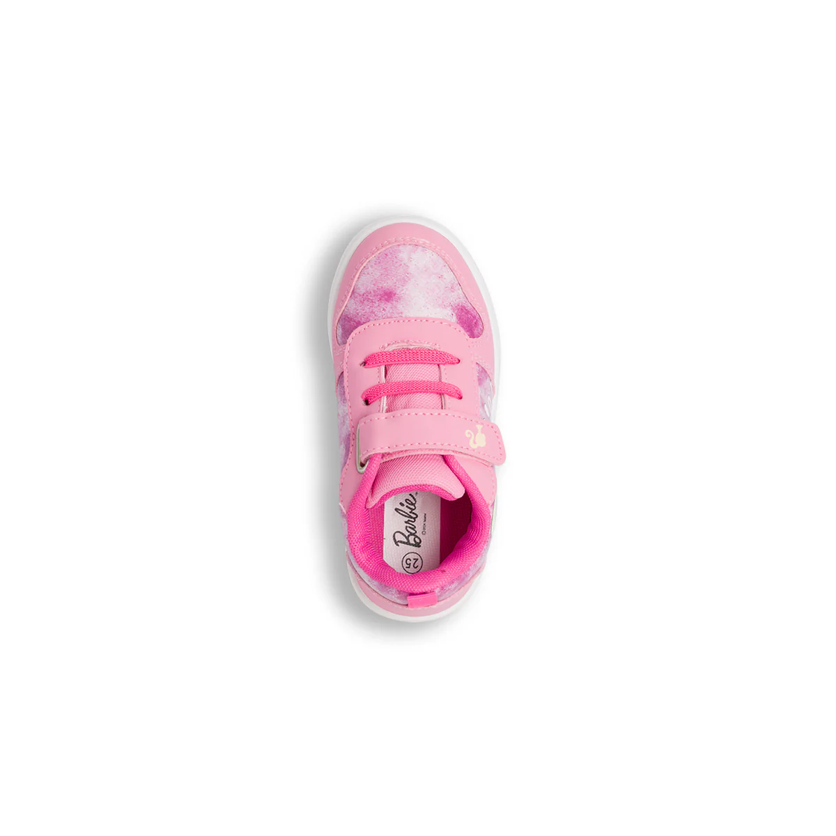 Sneakers primi passi rosa da bambina con logo Barbie - Image 5