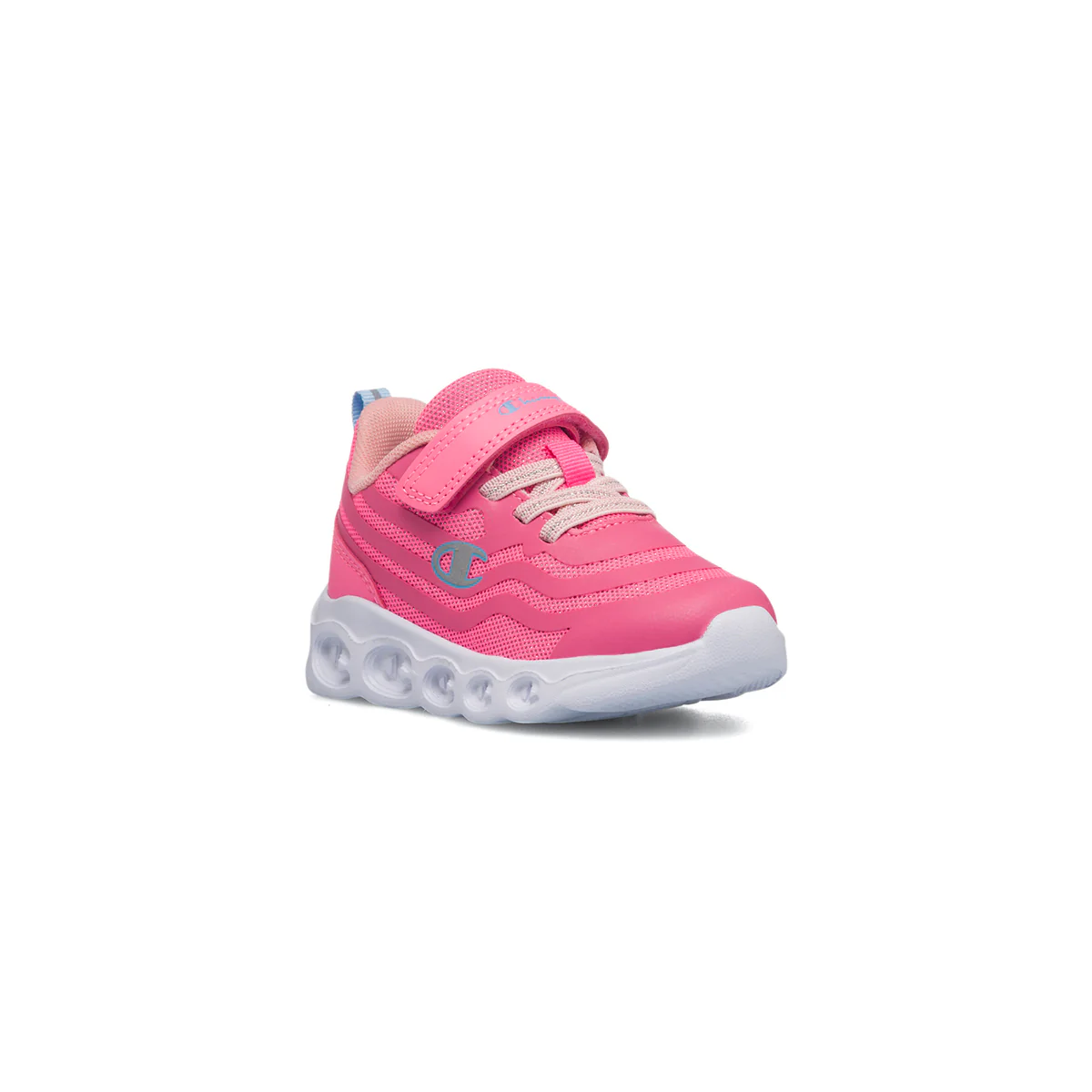 Sneakers primi passi rosa da bambina con luci nella suola Champion Surf G Td - Image 10