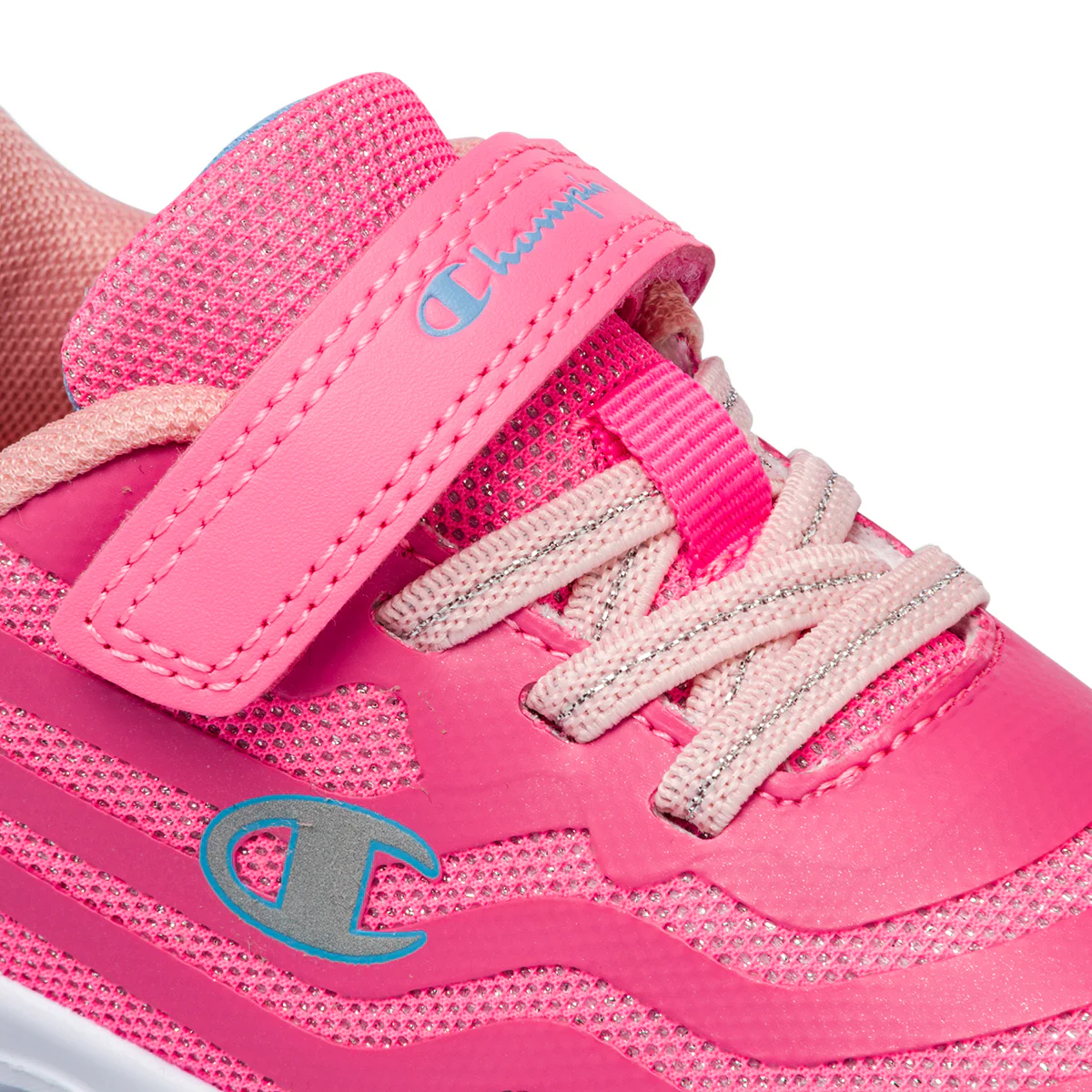 Sneakers primi passi rosa da bambina con luci nella suola Champion Surf G Td - Image 15