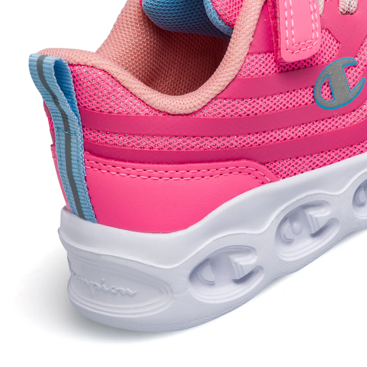 Sneakers primi passi rosa da bambina con luci nella suola Champion Surf G Td - Image 16