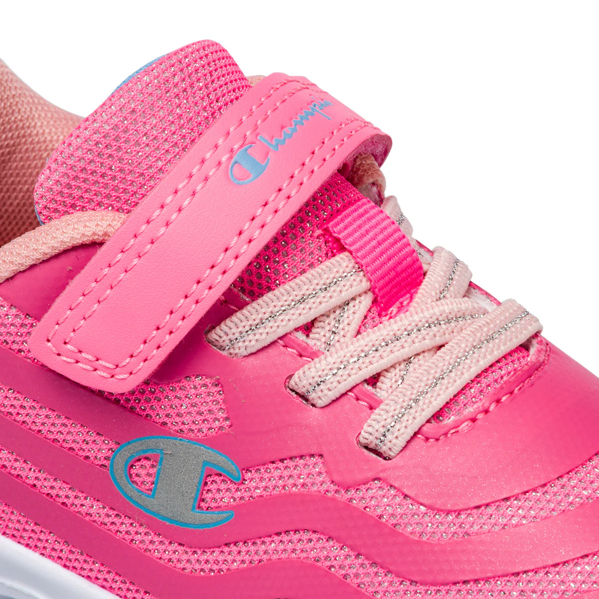 Sneakers primi passi rosa da bambina con luci nella suola Champion Surf G Td - Image 7