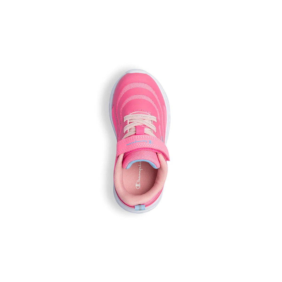 Sneakers primi passi rosa da bambina con luci nella suola Champion Surf G Td - Image 8