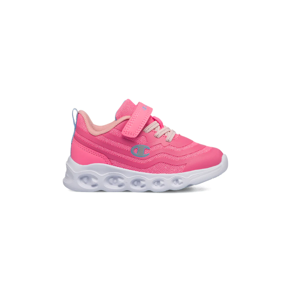 Sneakers primi passi rosa da bambina con luci nella suola Champion Surf G Td - Image 9