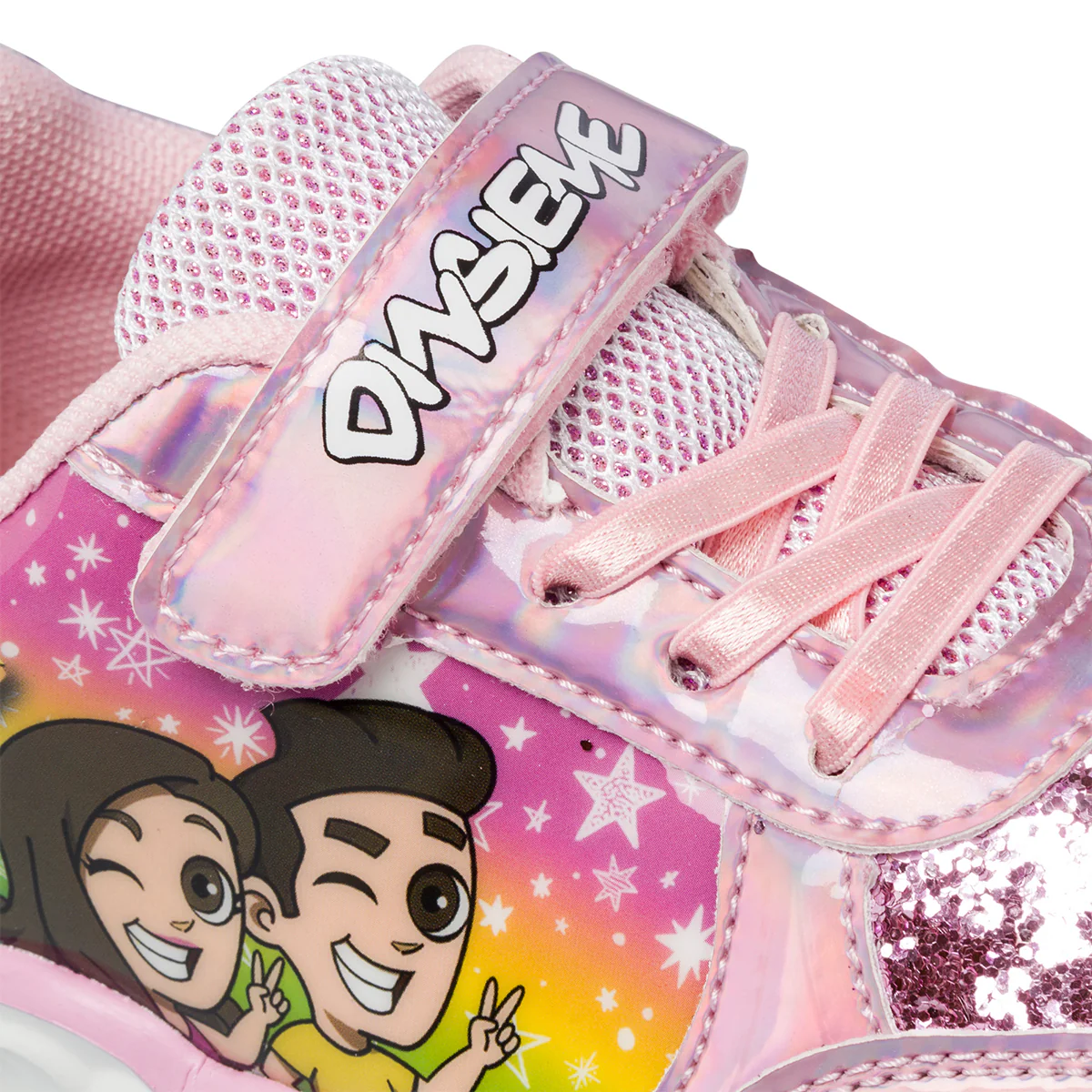 Sneakers primi passi rosa da bambina con luci nella suola Dinsieme - Image 11