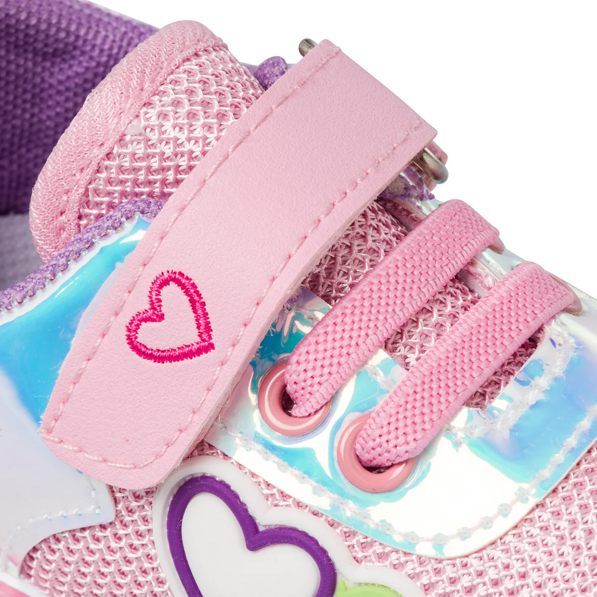 Sneakers primi passi rosa da bambina con luci nella suola Jog - Image 11